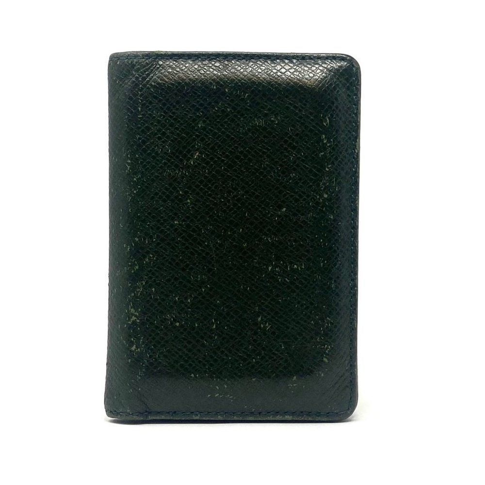Louis Vuitton Green Taiga Pocket Organizer / Card Holder